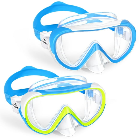 Máscara de buceo Freela Kids de vidrio templado antivaho e impermeable