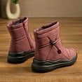thumbnail image 6 of Xiaoxatg Women's Boots - Casual Mid Calf Insulated On Flat Heel Winter Footwear for Comfortable Warm Wear in Cold Weather 6 Red, 6 of 9