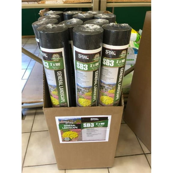 3 x 100 ft. Commercial Landscape Weed Barrier, Black