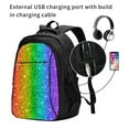 thumbnail image 2 of Daiia Glitter Rainbow Pattern USB Charging Backpack for Men and Women, Anti-Theft Backpack,Travel Backpack,School Backpack,College Backpack,Laptop Backpack, 2 of 7