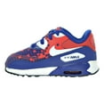 thumbnail image 4 of Nike Air Max 90 Premium Mesh (TD) Toddler's Shoes Deep Royal Blue/White/Light Crimson/Black 724884-401 (7 M US), 4 of 6