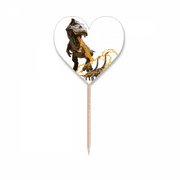 Jet Menacing Dinosaur Form Toothpick Flags Heart Lable Cupcake Picks