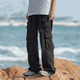 thumbnail image 5 of Pantalones cargo Y2k para hombre, estilo vintage, estilo emo, nuevos pantalones holgados para trabajo callejero, pantalones holgados de corte regular para verano con múltiples bolsillos para hombre, 5 of 5