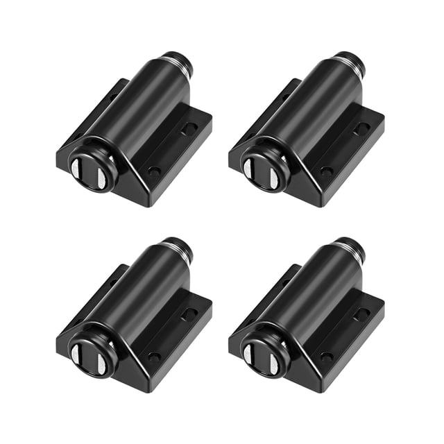 Cierre magnético de presión 46x29x19mm Plástico Negro 4 Paquete