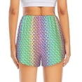 thumbnail image 3 of Picia Rainbow Peacock Feathers Pattern Women's 2 in 1 Athletic Running Shorts High Waisted Workout Casual Gym Sweat Shorts with Comfy Liner Zipper Pockets-XX-Large, 3 of 9
