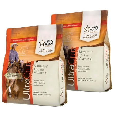 UltraCruz Equine Vitamin C Horse Supplement Pellet Bundle, 2 x 4 lb (64 Day Supply) Each