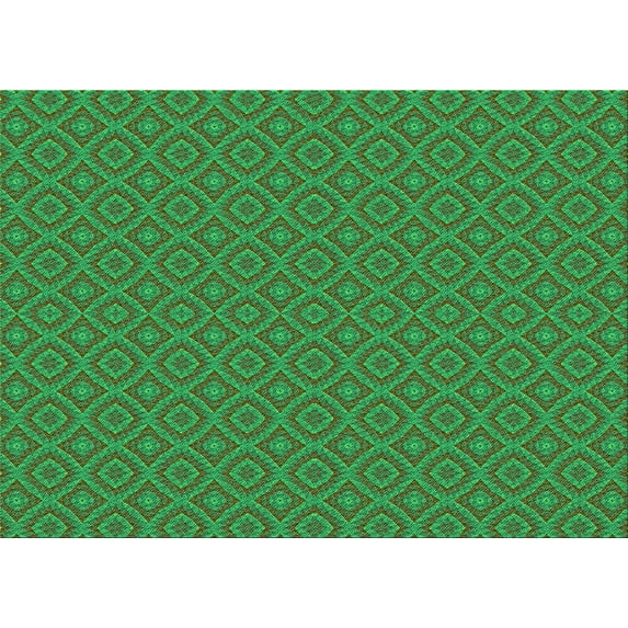 Ahgly Company Indoor Rectangle Patterned Neon Green Area Rugs, 2' x 3'