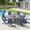 Black-Blue, variant on Vicllax Outdoor Patio Dining Set American Country Style Metal 42"for Garden Lawn (5 Pcs)