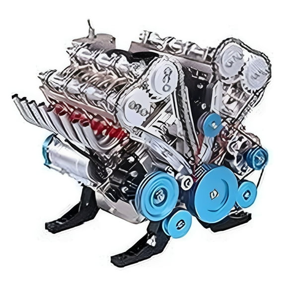 BESTSKY 2025 New Upgrade Engine Model V8 Engine Model Kit That Works DIY Car Engine Model for Adults & Kids Age 12 ,Car Engine Building Engineering Toys Cylinder Full Metal Car