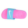 thumbnail image 5 of Nike Kawa Big Kid's Slides Gamma Blue/Pink Blast/White 819353-400, 5 of 6