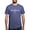 Heather Blue, variant on - Phi Sigma Pi White Wordmark And Shield T Shirt - Mens Tri-blend T-Shirt