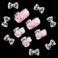 thumbnail image 3 of opvise 10Pcs Nail Art Stickers 3D Bowknot Pattern Alloy Rhinestone Nail Sticker for Dating, 3 of 8