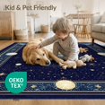 thumbnail image 4 of ODIKA 6'x9' Washable Area Rug Non-Slip, Easy Care, Deep Navy Gold Galaxy Starry Astrology Meteorite Uranus Themed Celestial Atlas Design for Family Room, Living Room, Master Bedroom, 4 of 7
