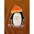 thumbnail image 7 of WIBACKER 2-7T Toddler Little Boy's Girl's Christmas French Terry Cotton Crewneck Long Sleeve Sweatshirt Kids Penguin Tops, 7 of 7