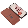 thumbnail image 3 of Cover for Google Pixel 7 Pro Wallet Case, [Carbon Fiber Pattern] Full Body Protective Hard Flip Magnetic Closure Case Cover with Card Holder for Google Pixel 7 Pro, Brown, 3 of 10