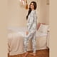 thumbnail image 4 of DOBREVA-Conjunto de pijama para mujer, de 2 piezas ropa de dormir, suave, de manga larga, para Navidad y Halloween, 4 of 4