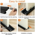 thumbnail image 4 of UHIAGREE Under Door Draft Stopper,36.6'' Weather Stripping Draft Stopper for Bottom of Door(Black), 4 of 7