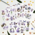 thumbnail image 3 of 12 Sheets Vintage Lavender Rub on Transfers Purple Lavender Rub on Transfer Stickers Lavender Newspaper Rub on Decal Purple Flower Sticker for DIY, 3 of 7