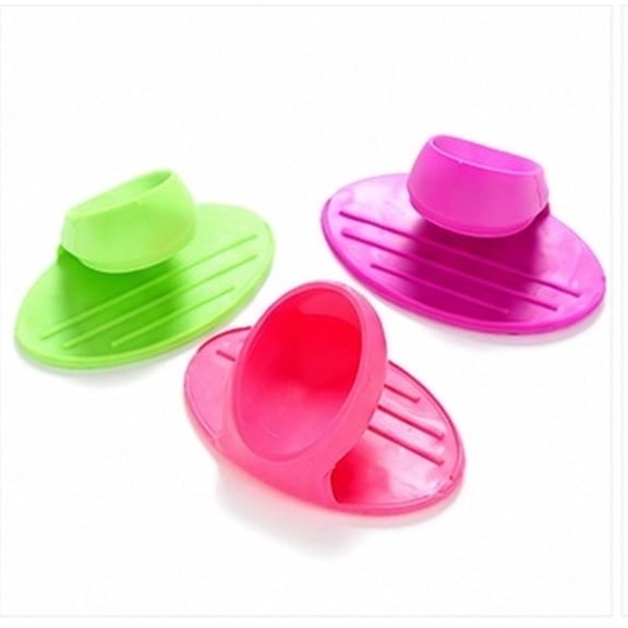 STOBOK 3Pcs Microwave Finger Mitts Protective Hand Clips Silicone Anti-hot Kitchen Tool Assorted Color for Cooking