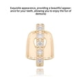 thumbnail image 3 of fastboy Hip Pop Tooth Crystal Grill Mouth Teeth Gold Silver Plated Grills Single Caps with Teether Pliers Decoration Rapper Jewelry Gift Gold, 3 of 8