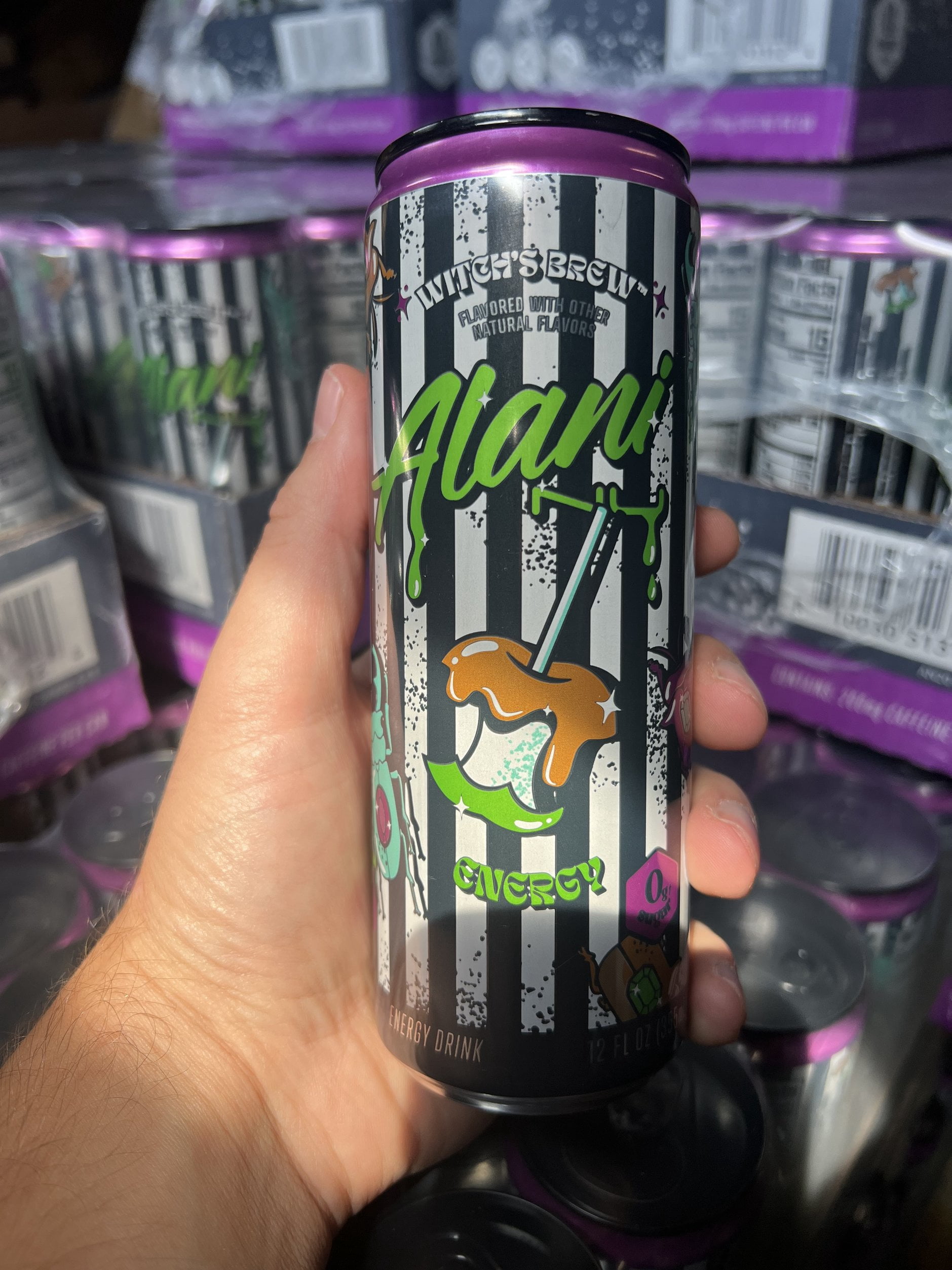 Alani Nu Energy Drink Witch's Brew Limited Edition Beetle Juice 12 oz Pack of 12