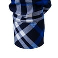 thumbnail image 6 of WREESH Men's Button Down Shirts Elegant Long Sleeve Plaid with Turn-Down Collar and Modern Print Blue, 6 of 8