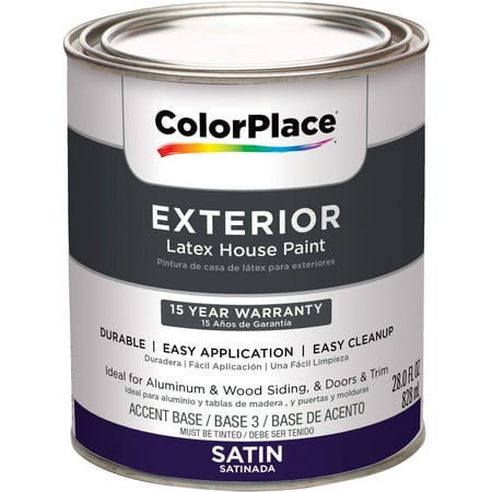 Colorplace Exterior Satin Accent Base Paint 1 Qt Colorplace Exterior Satin Accent Base Paint 1 Qt