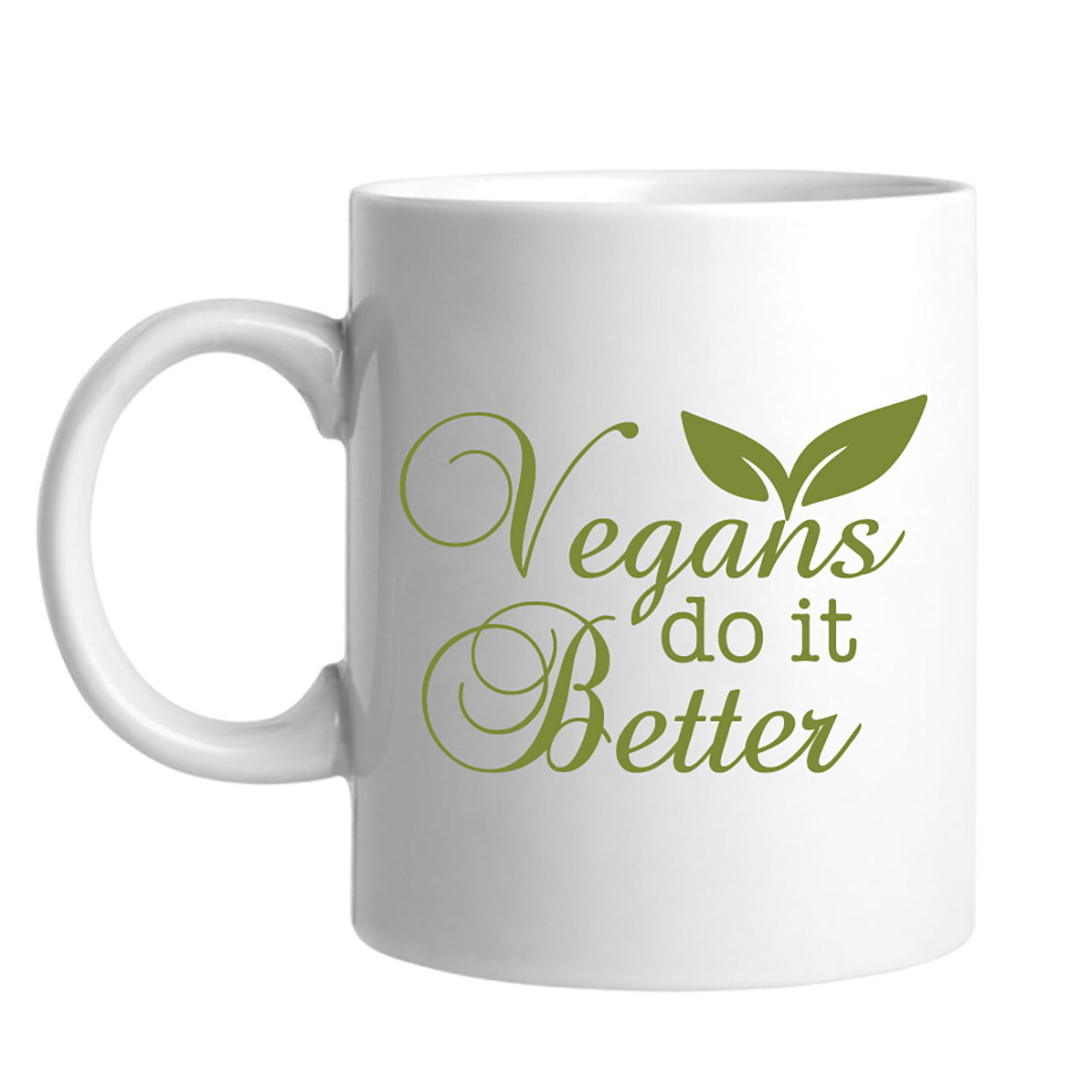 Eat More Plants 11oz Ceramic White Coffee Mug