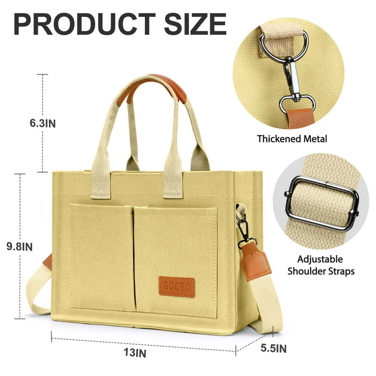 Canvas Crossbody Tas voor Vrouwen Grote Capaciteit Tote Handtas