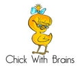 thumbnail image 2 of CafePress - Chick With Brains Infant Bodysuit - Baby Light Bodysuit, Size Newborn - 24 Months, 2 of 4