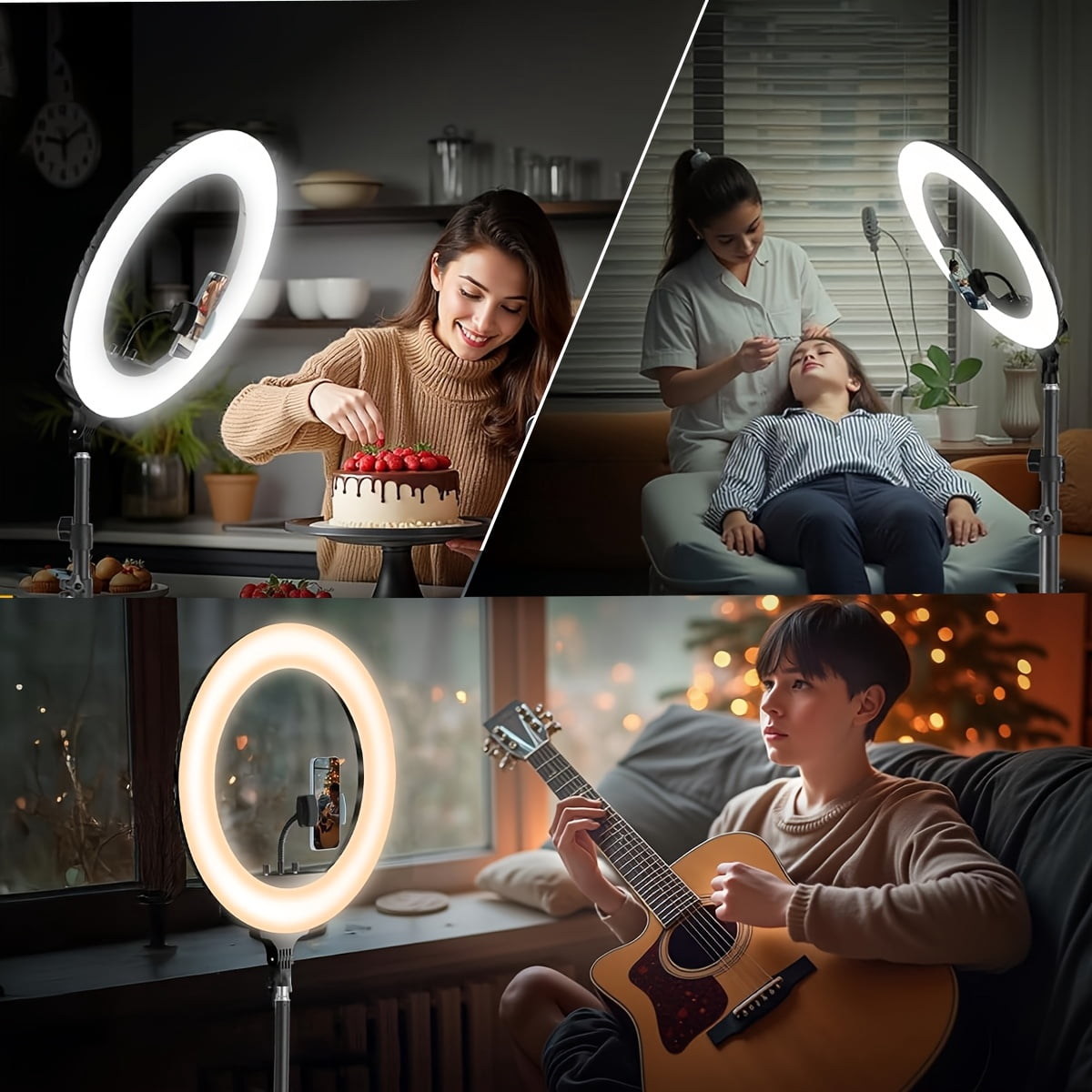 10-Inch LED RGB Selfie Ring Light with Tripod Stand, 38 Color Modes & USB Powered, Adjustable Brightness - Ideal Photographer Gift & Circle Light for Phone Selfies
