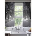 thumbnail image 2 of Winter Snowscape Sheer Curtains 63 Inch Length 2 Panels Set, Night Snow Landscape Trees Natural Voile Window Treatment Rod Pocket Curtains Sheers Drapes for Bedroom/Living Room/Kitchen 52x"63"x2, 2 of 7