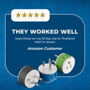 OREI Thailand Travel Plug Adapter - 2 USA Inputs - 3 Pack - Type O