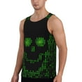 thumbnail image 2 of Pofeuu Numbers Skull Print Men's Workout Tank Tops Sleeveless Muscle Gym Shirt Quick Dry-4X-Large, 2 of 7
