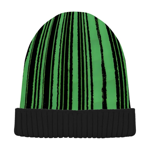 joogoo Watermelon Stripes Beanie Hats Cuffed Winter Warm Knit Thick Beanies