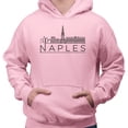 thumbnail image 2 of Skyline Naples Italy Hoodie Sweatshirt Unisex Large Pink, 2 of 5