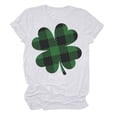 thumbnail image 3 of Otvok Women's St. Patrick'S Day T-Shirt Shamrock Print Round Neck Short Sleeve Casual Tops, 3 of 6