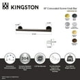 thumbnail image 4 of Kingston Brass GBS1418CS1 Berwyn 18-Inch x 1-1/4-Inch O.D. Stainless Steel Grab Bar in Polished Stainless Steel, 4 of 5