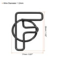 thumbnail image 2 of Unique Bargains Paper Clip Coated Letter F Shape Alphabet Clips Bookmarks, Black, 100 Count, 2 of 6