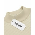 thumbnail image 6 of COOFANDY Men's Short Sleeve Mock Turtleneck Sweater - Ribbed Knit Solid Casual Basic Pullover Tee, 6 of 9