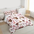 thumbnail image 3 of Homewish Cute Highland Cow Queen Comforter Set,Rustic Western Cowgirl Bedding Sets,Country Bull Skull Bedding Comforter Set For Girls Kids,Breathable Home Decor Reversible,3 Pieces, 3 of 8