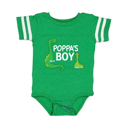 

Inktastic Poppa s Boy Grandson Dinosaur Gift Baby Boy Bodysuit