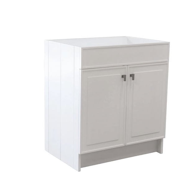 30 in. Single Sink Foldable White Vanity Cabinet, White Finish