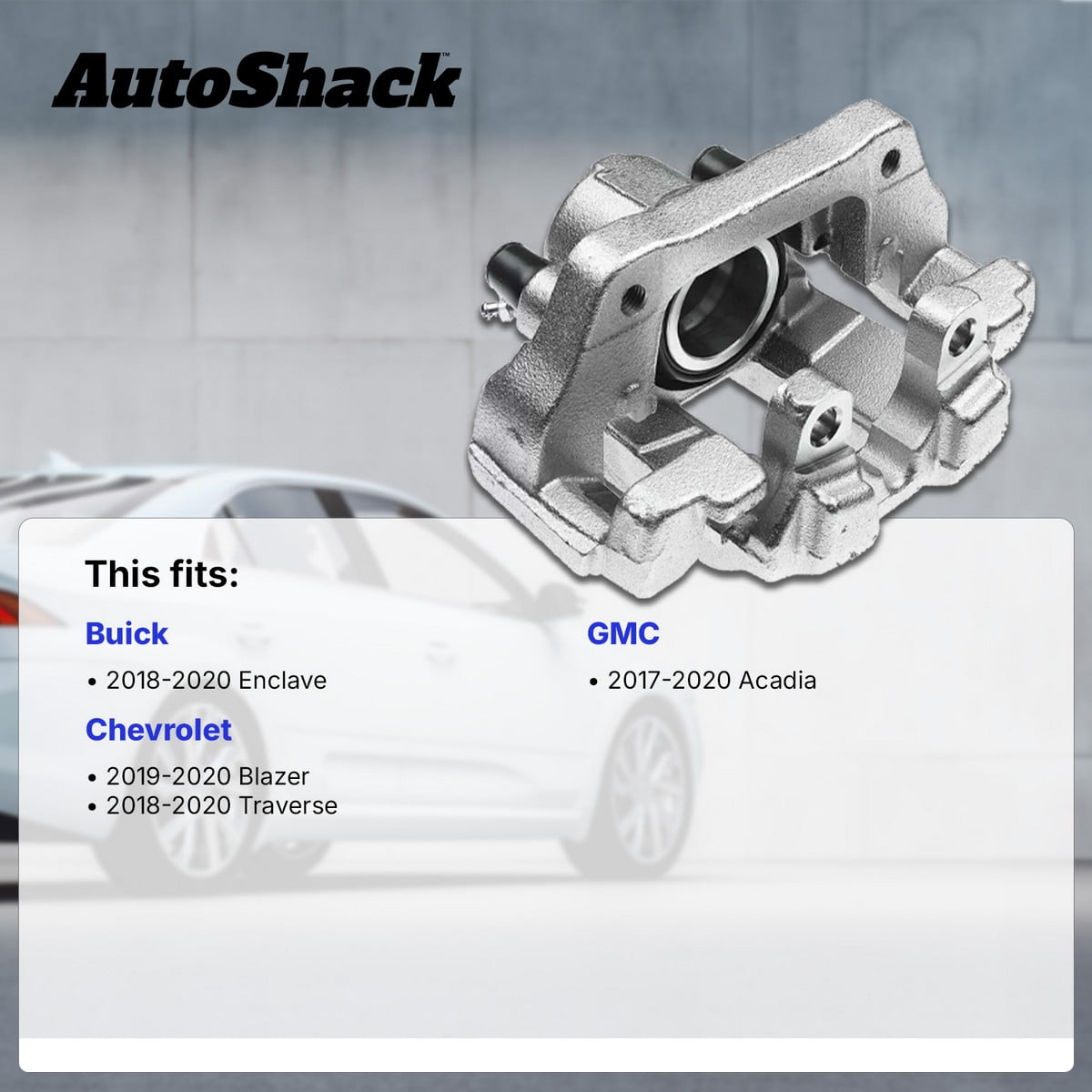 AutoShack Front Brake Calipers for Chevrolet, GMC & Buick, Traverse 2018-2020 Acadia 2017-2020 Enclave 2018-2020 Blazer 2019-2020, 4WD FWD AWD L4 2.0L 2.5L V6 3.6L, Left and Right, Pair