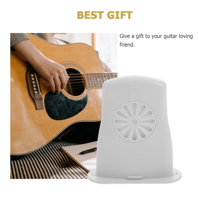 Minkissy Acoustic Guitar Moisturizer 2Pcs White Plastic with Moisture Control for Guitarists