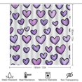thumbnail image 2 of Shower Curtain Set 4 Piece include Shower Curtain and Rugs and Non Slip U Shaped Toilet Rugs Luxury Bathroom Decor Purple Hearts, 2 of 5