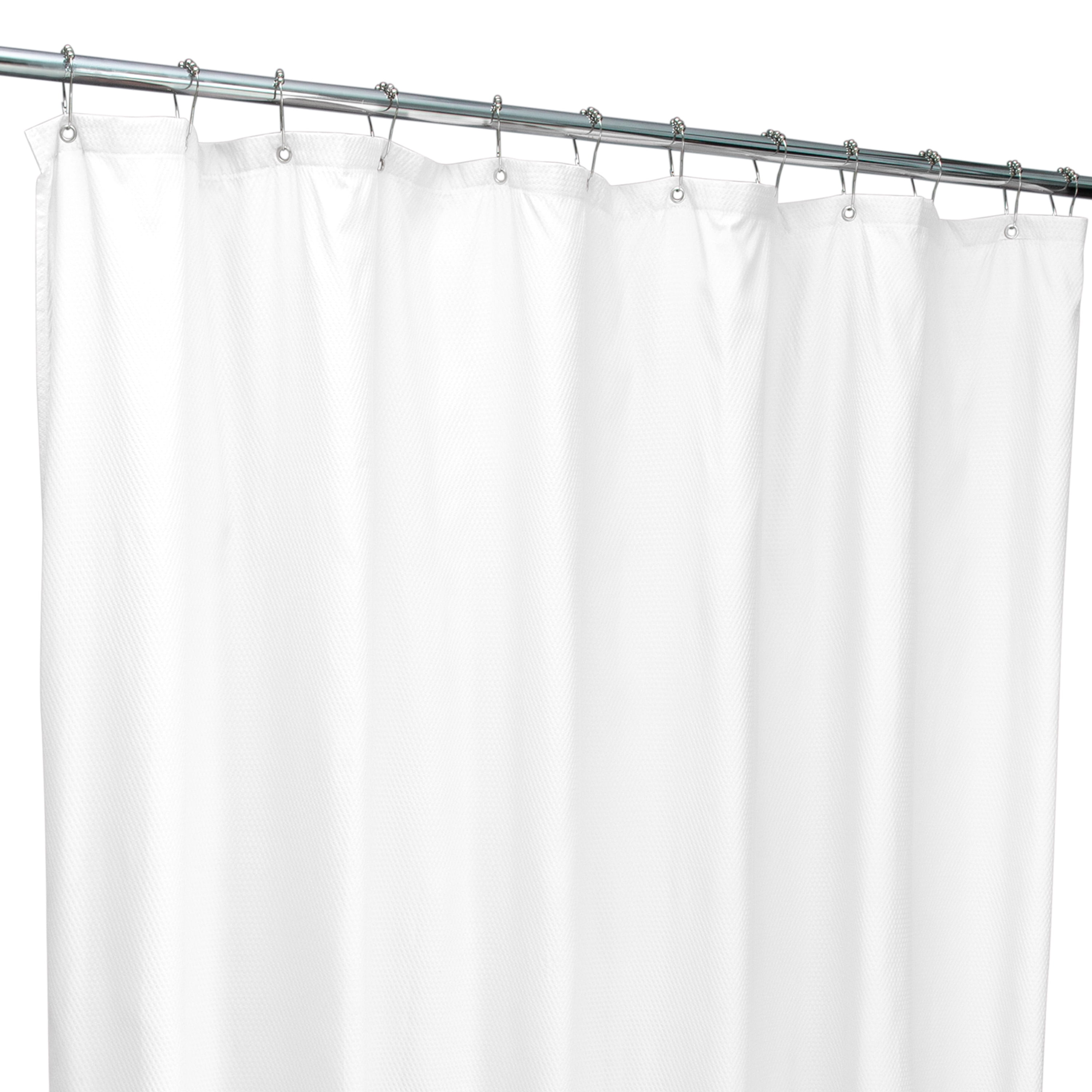 Bath Bliss Microfiber Soft Touch Diamond Design Shower Curtain Liner in