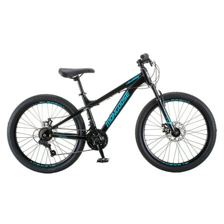Mongoose Durham Mountain Bike  21 Speeds  24 In. Wheels  Black and Blue