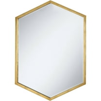 Coaster Company Versatile Hexagon Design 34"x24" Mirror, Gold Frame