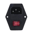 thumbnail image 1 of 3 Pin IEC320 C14 Inlet Module Plug Fuse Switch Male Power Socket 10A 250V, 1 of 5